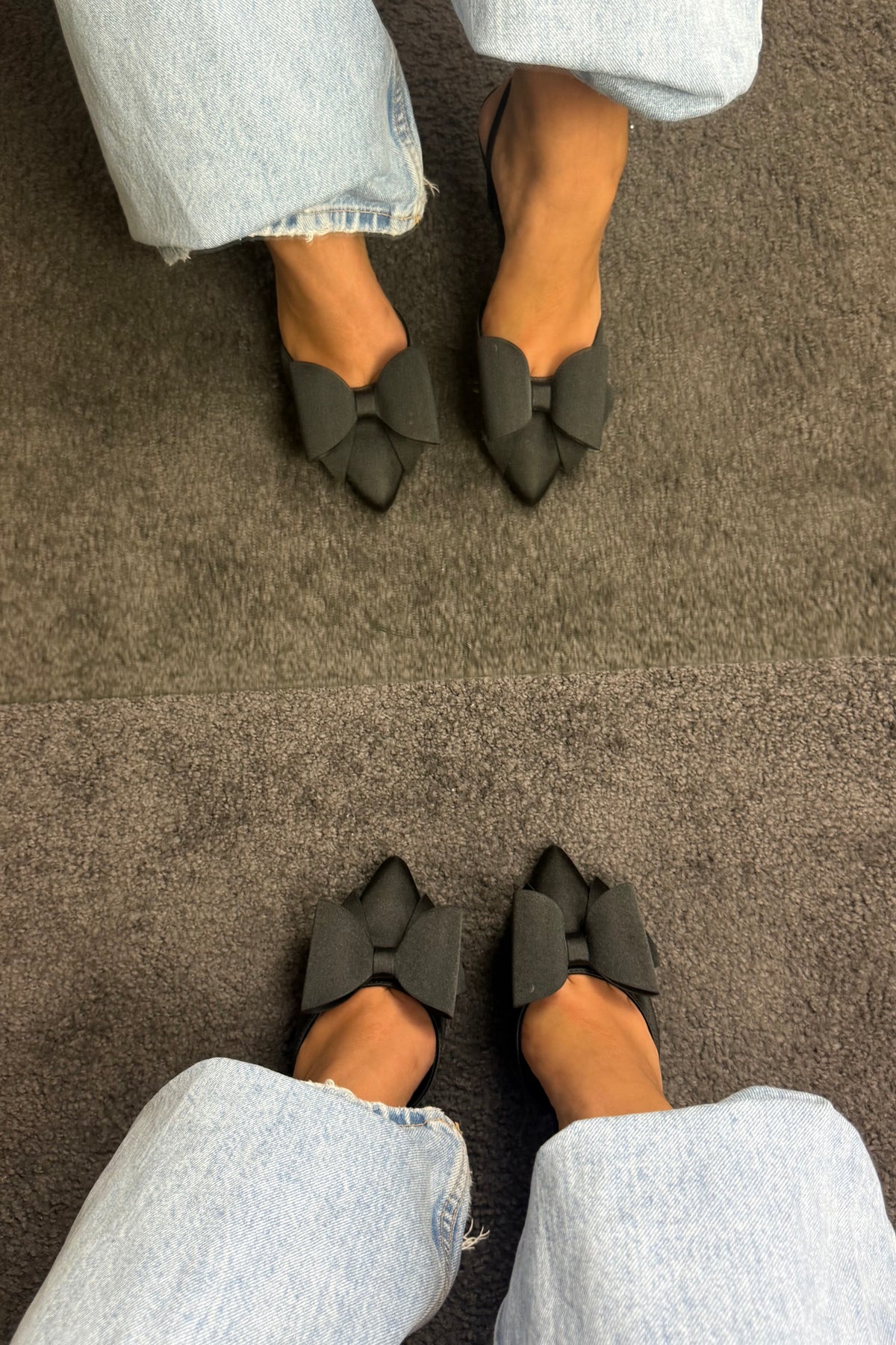 SLINGBACK FLOCK IN RASO
