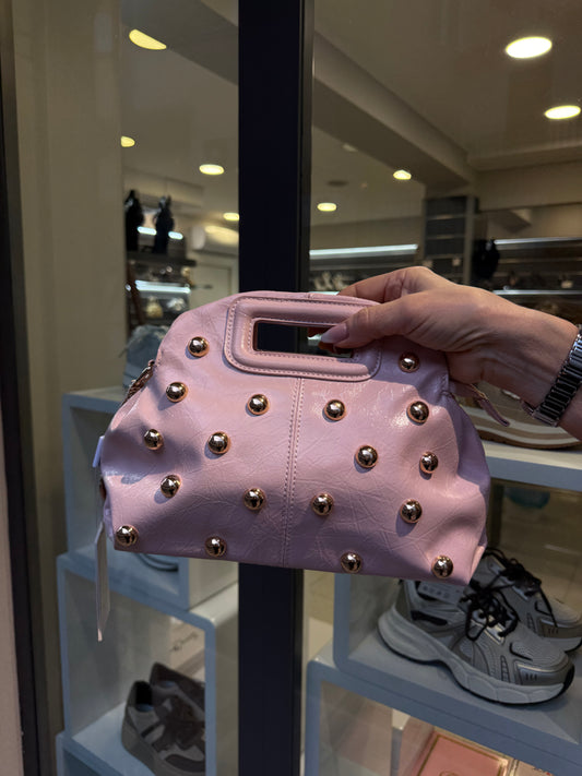 borsa con borchie PINK