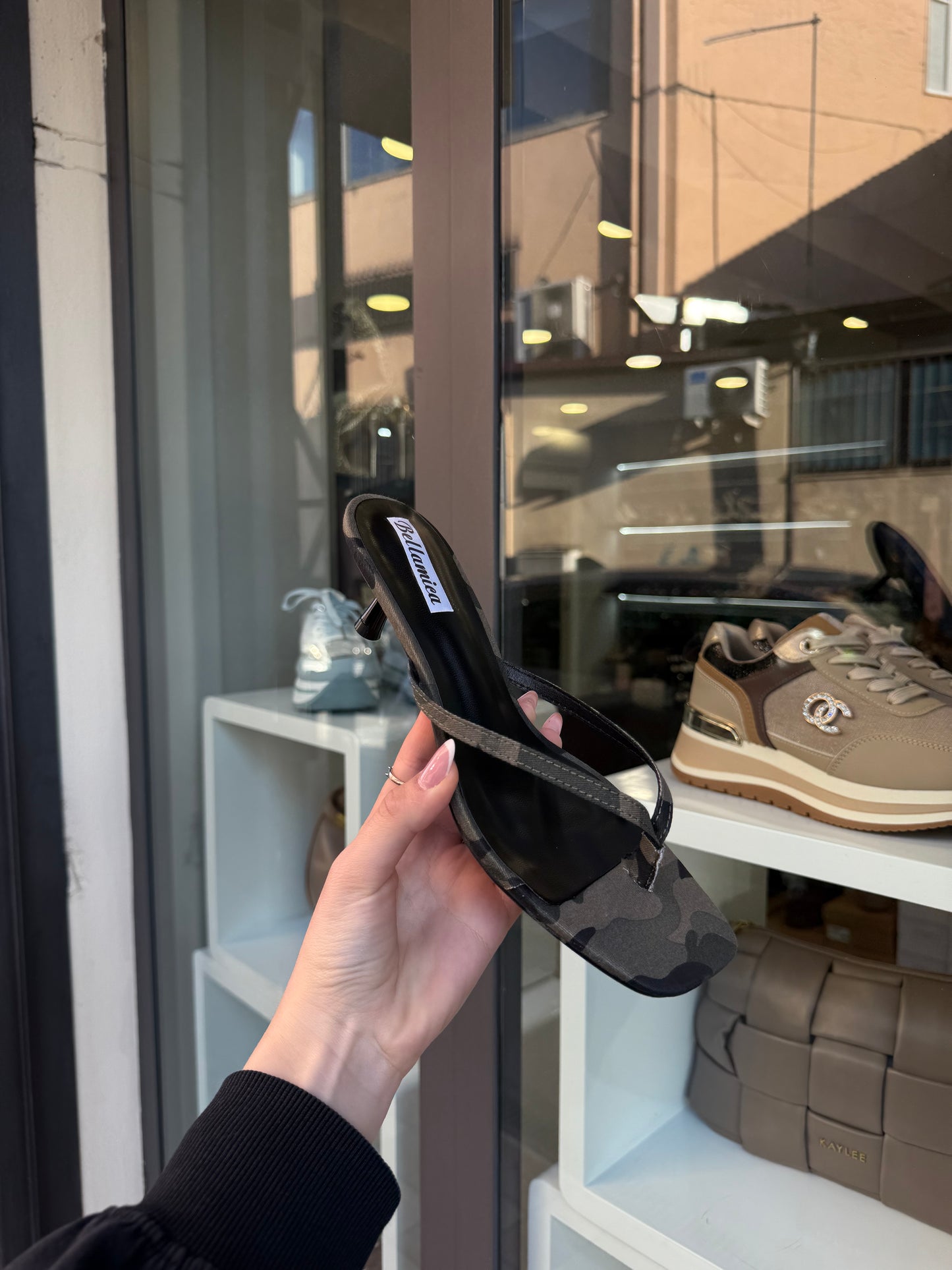 ciabatte MILITARY con tacco Kitten