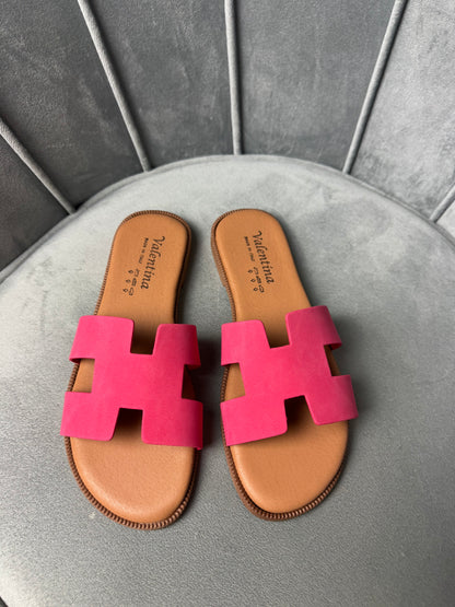 CIABATTE MODELLO HERM*S FUCSIA
