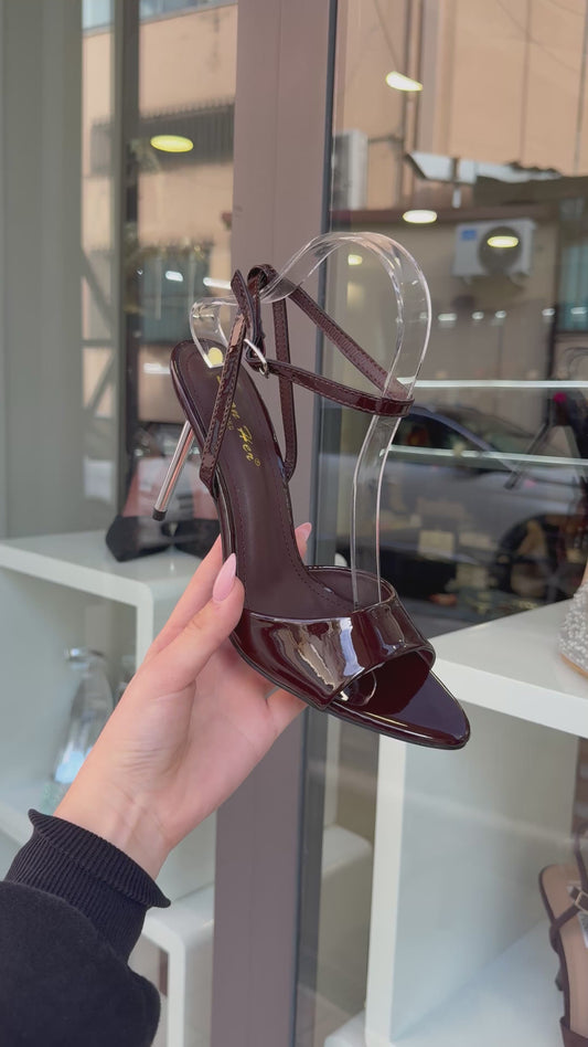 sandali con tacco SILVER choco