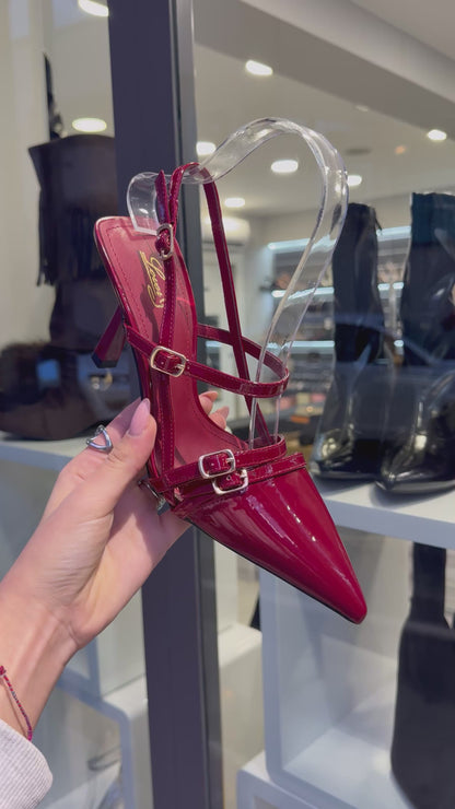 decolleté con cinturini BORDEAUX