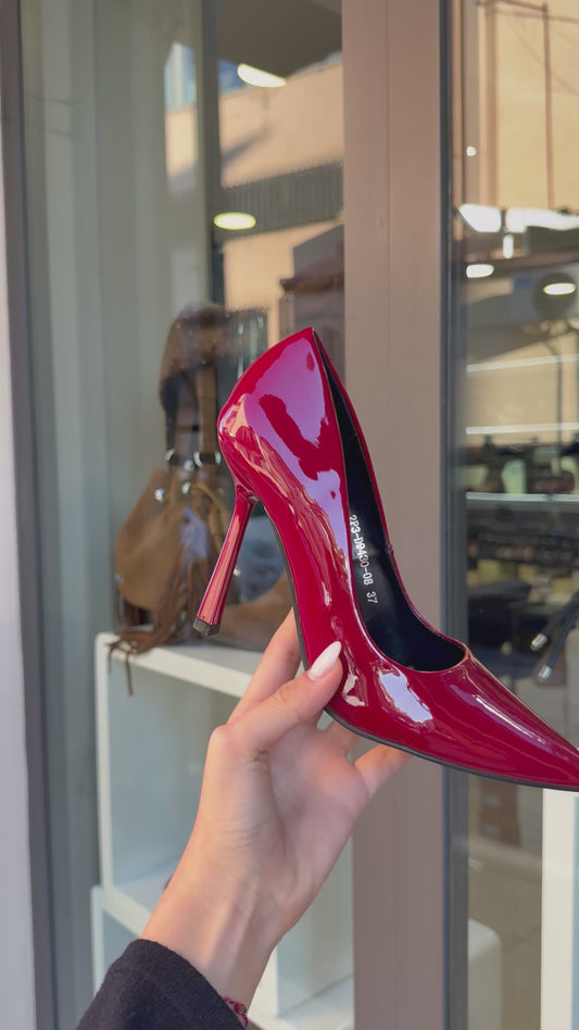 decolleté BORGOGNA in vernice