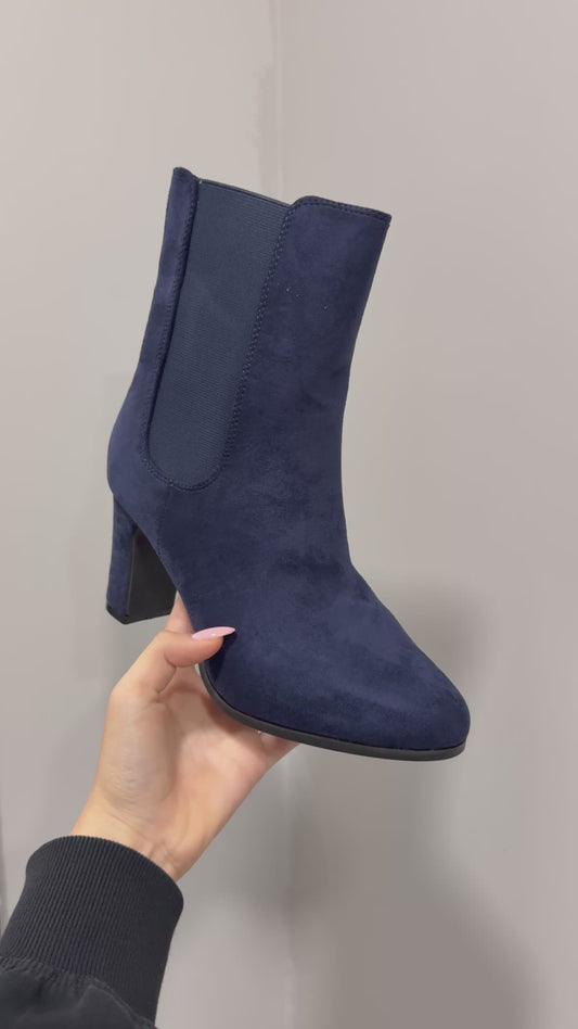 stivaletti BLU NAVY in camoscio