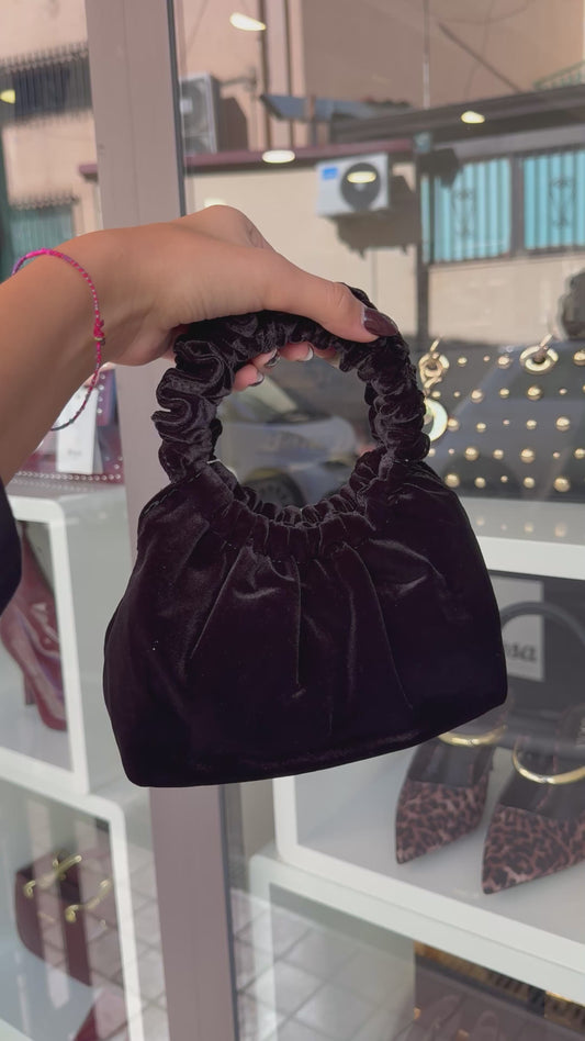 mini bag VELVET nera